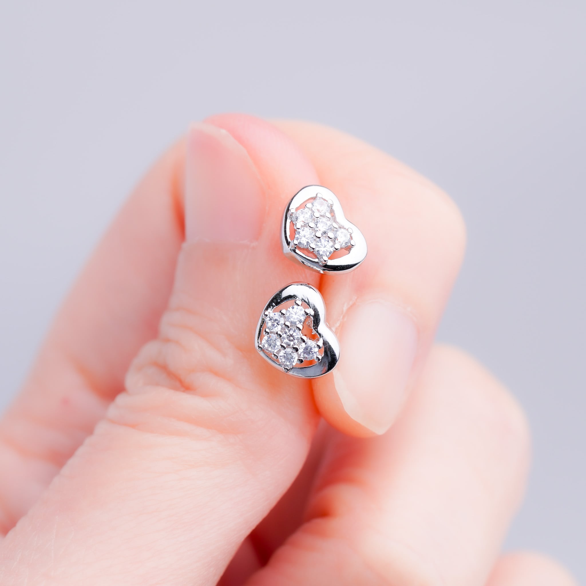 Tiny Heart Stud Earrings