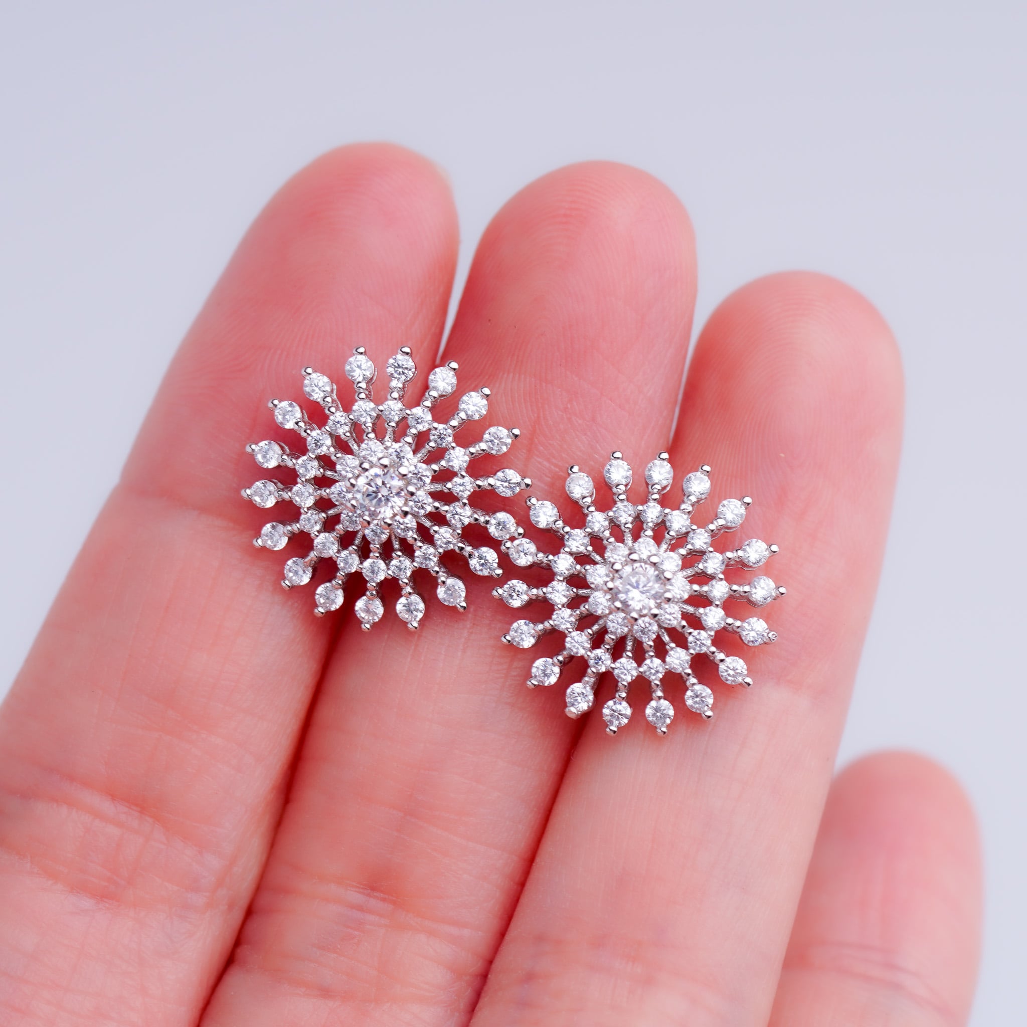 Flower Earrings, Multi-Dot