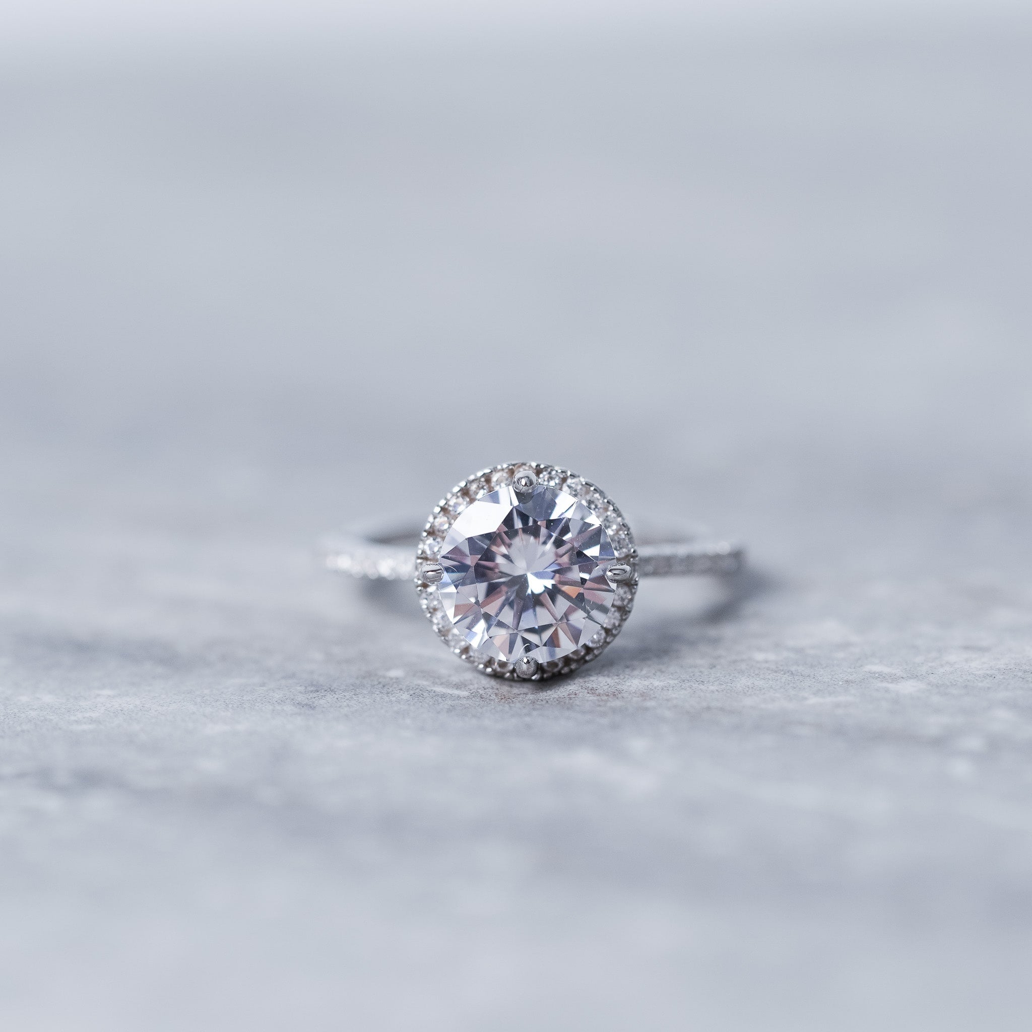 2 Carat Halo Engagement Ring