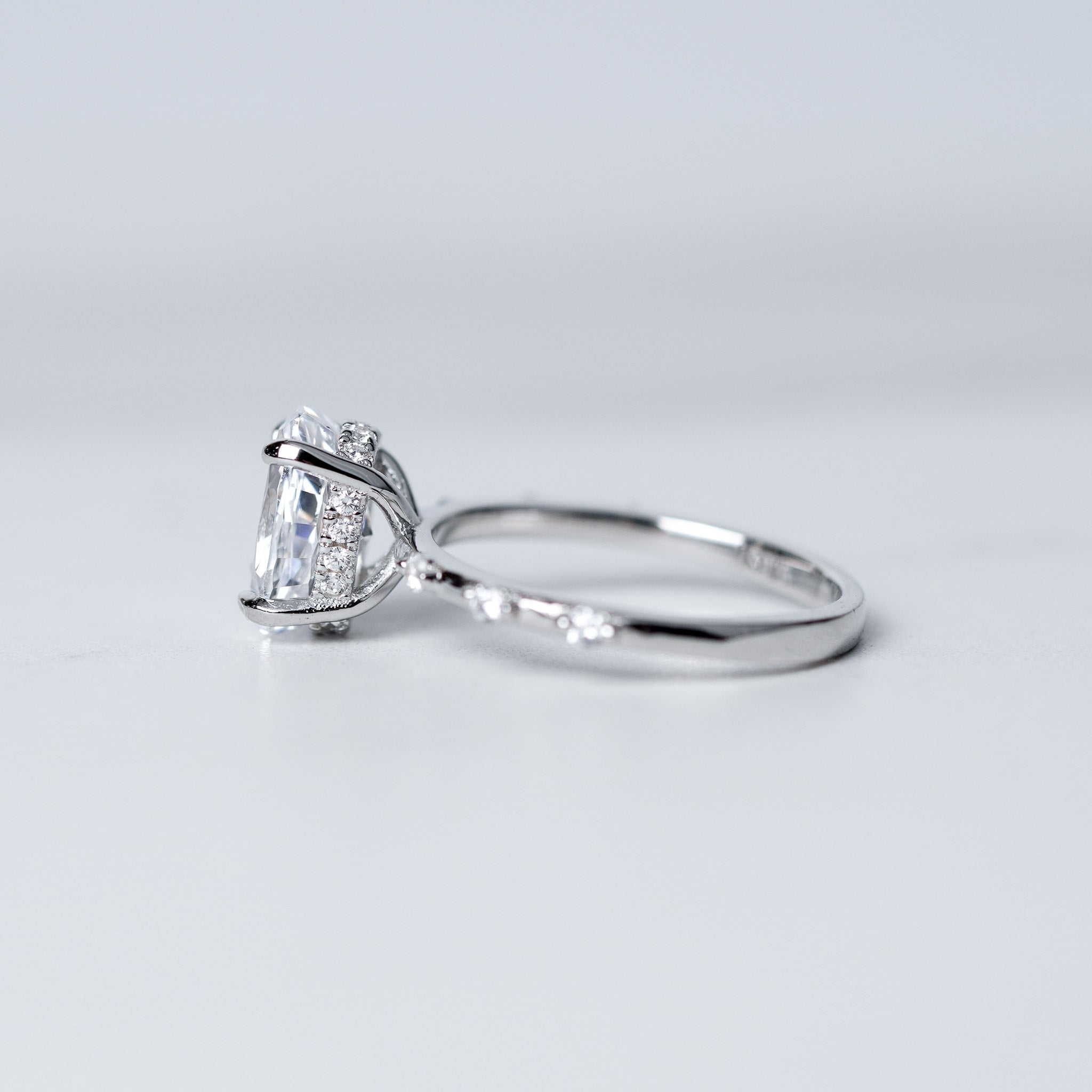 Oval Simulated Diamond Ring