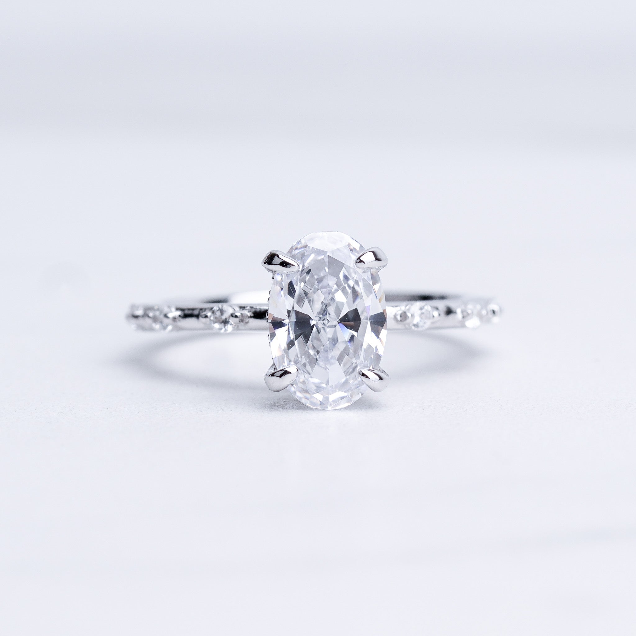 Oval Simulated Diamond Ring