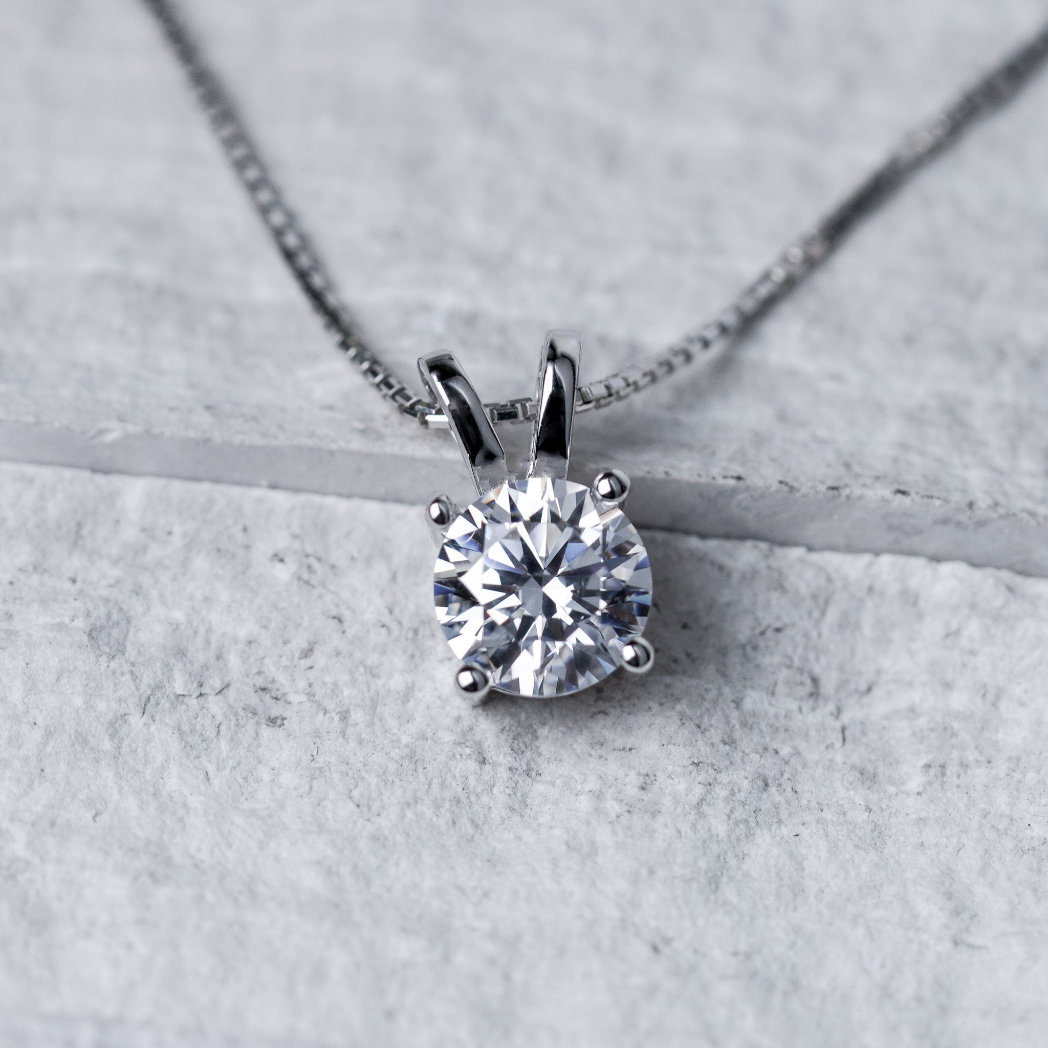 Round Solitaire Necklace