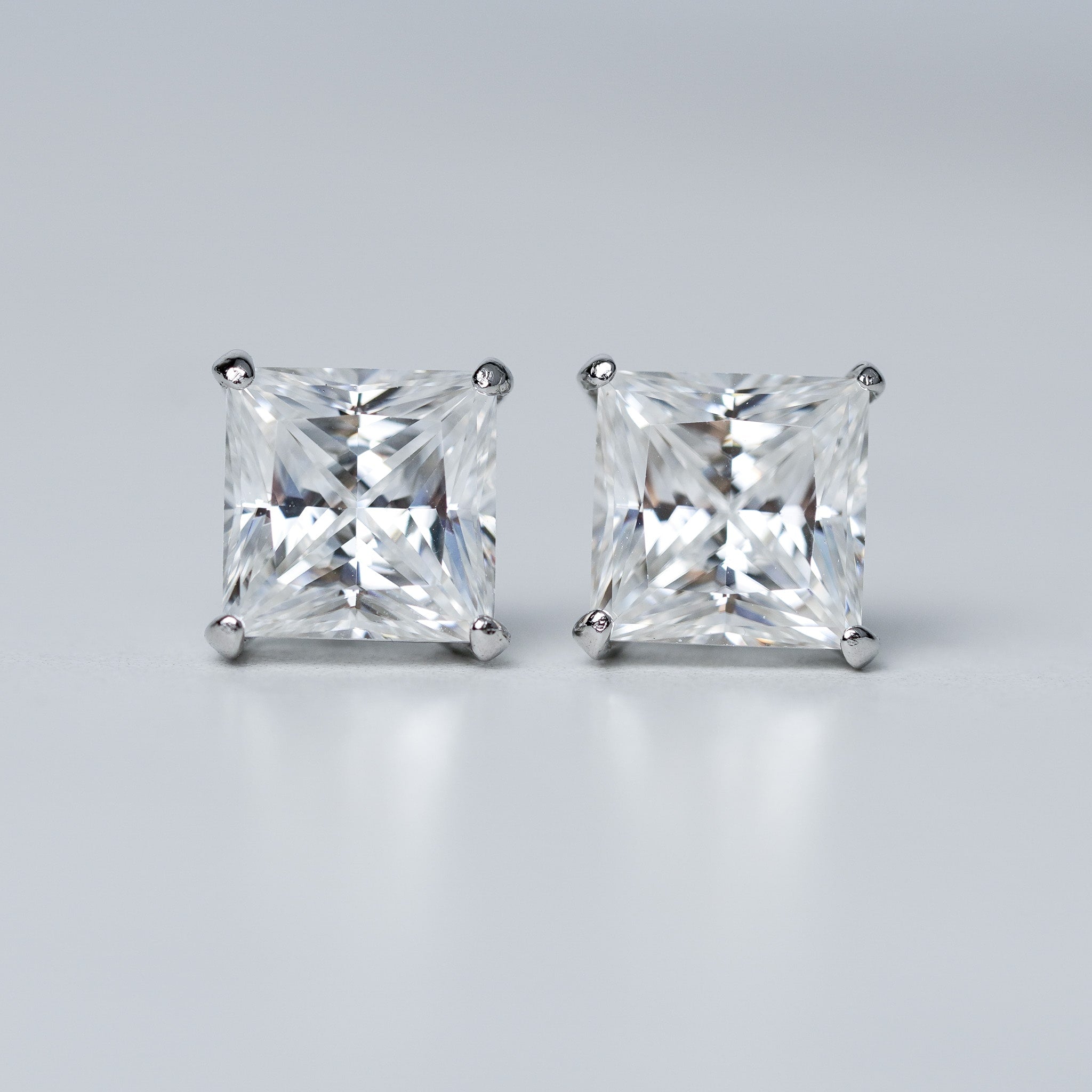 2.02 Ct store Ice Blue Solitaire Moissanite Diamond Stud Earrings