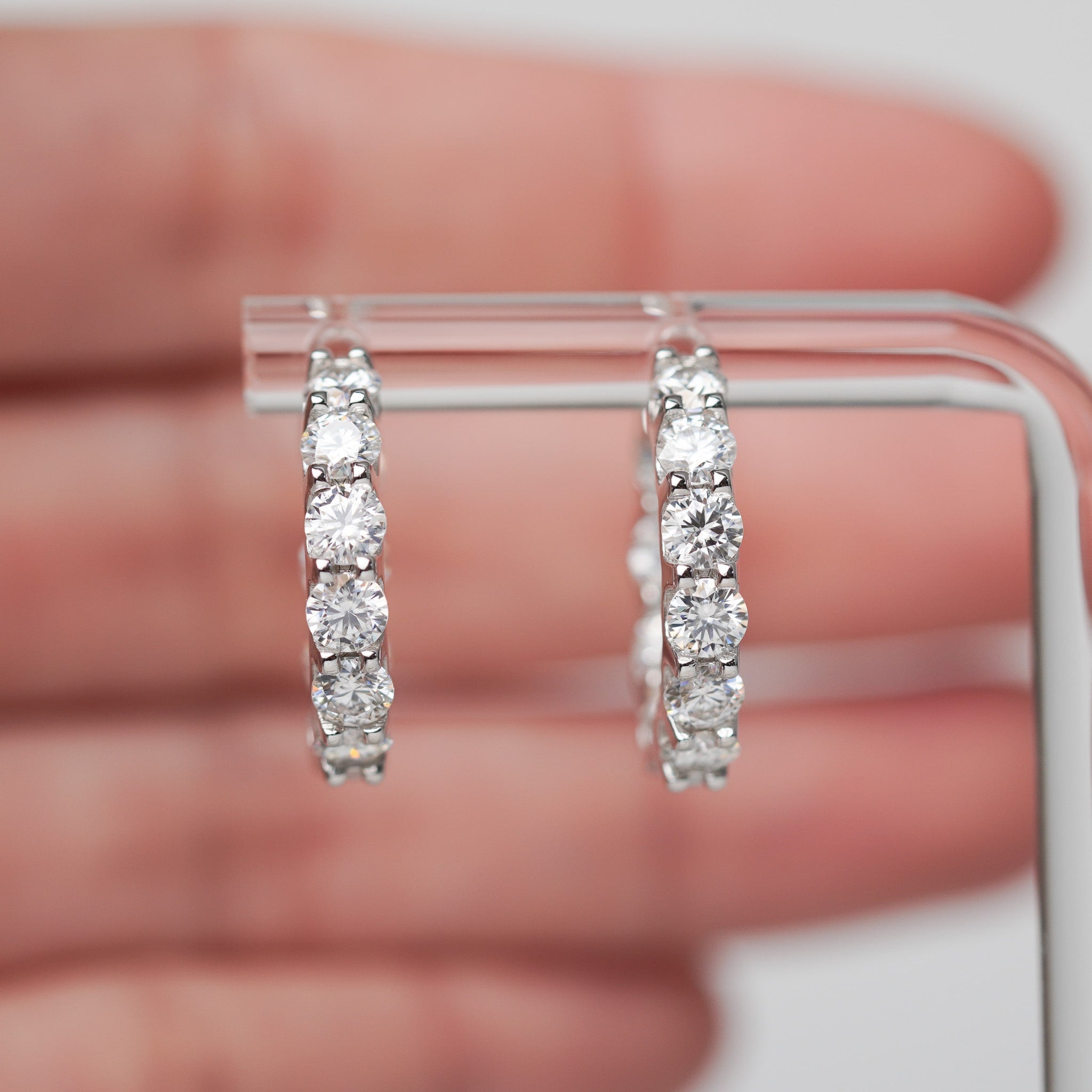 Moissanite Hoop Earrings