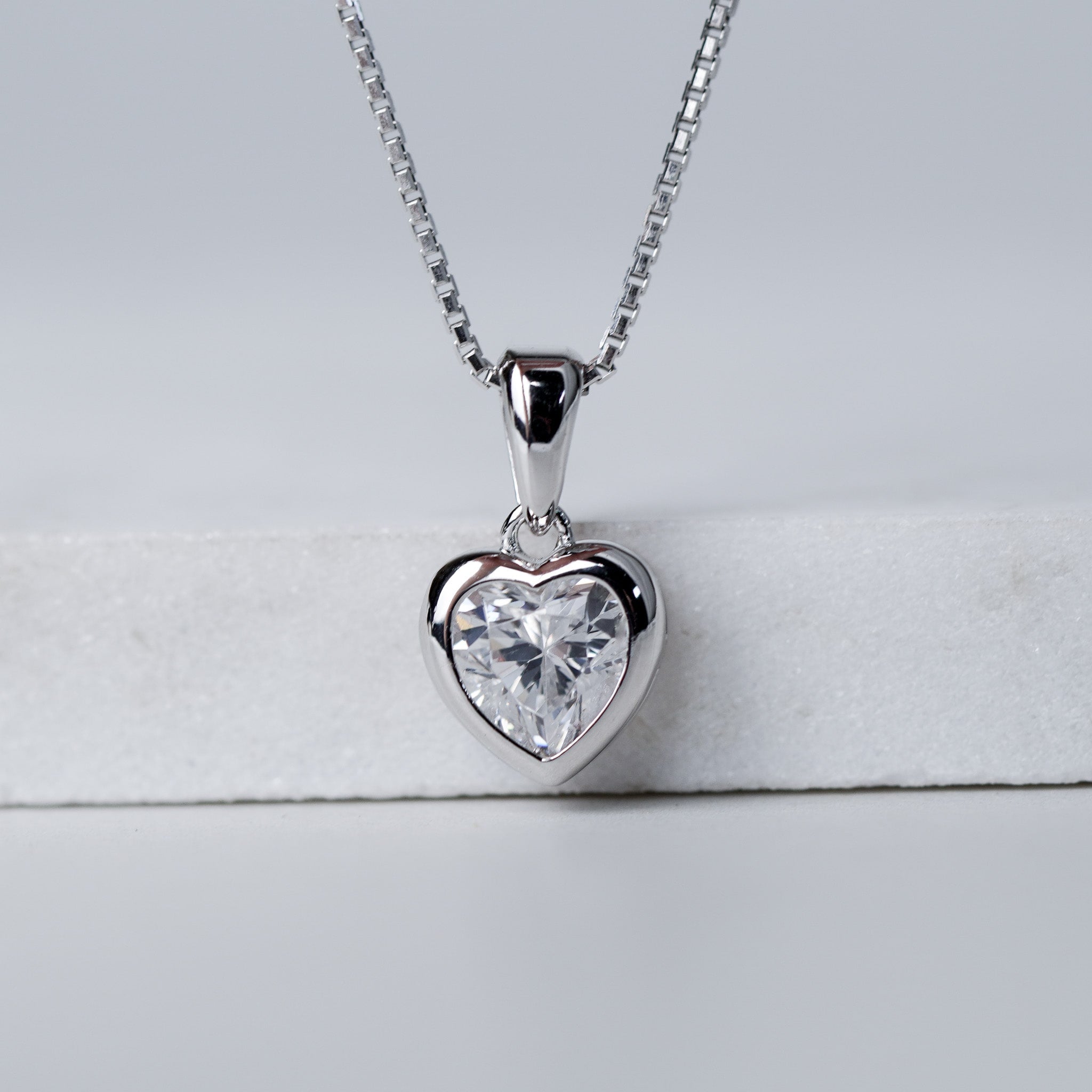 Heart Bazel Necklace