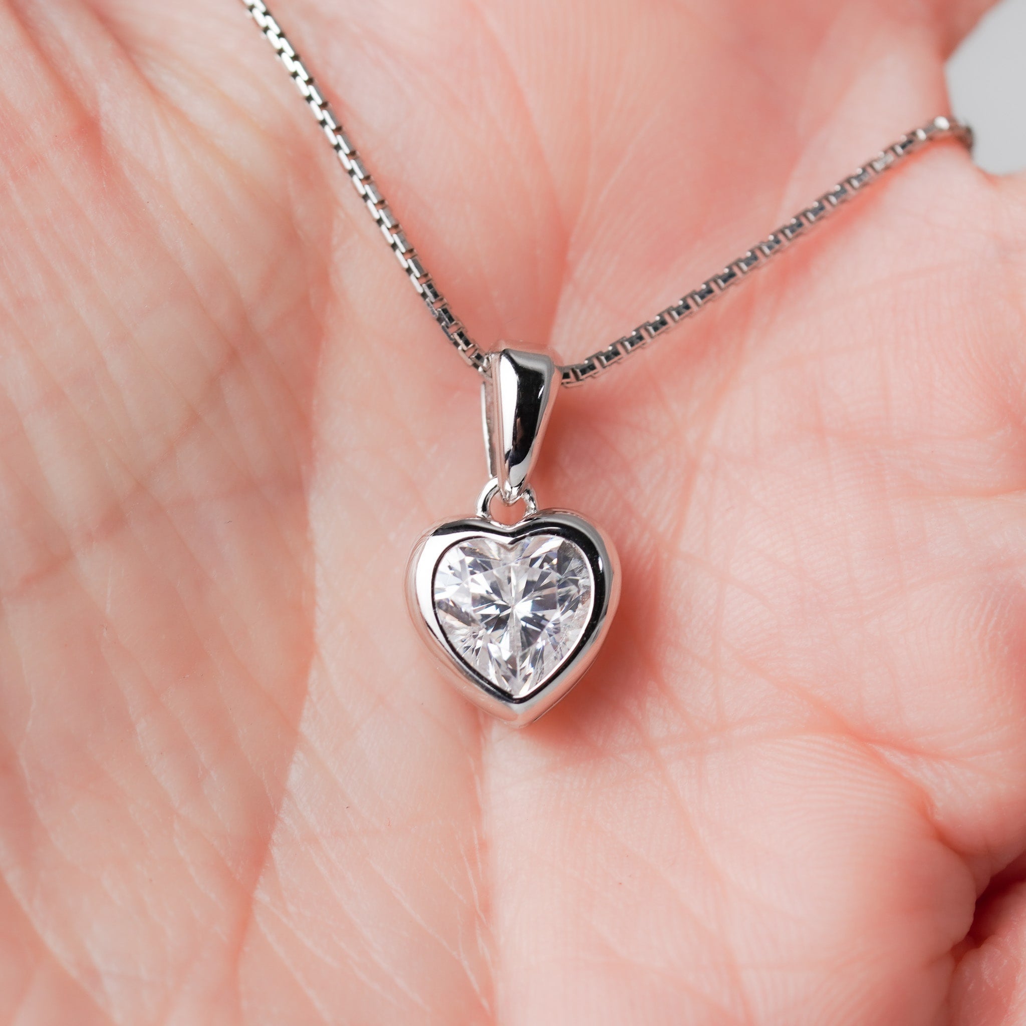 Heart Bazel Necklace