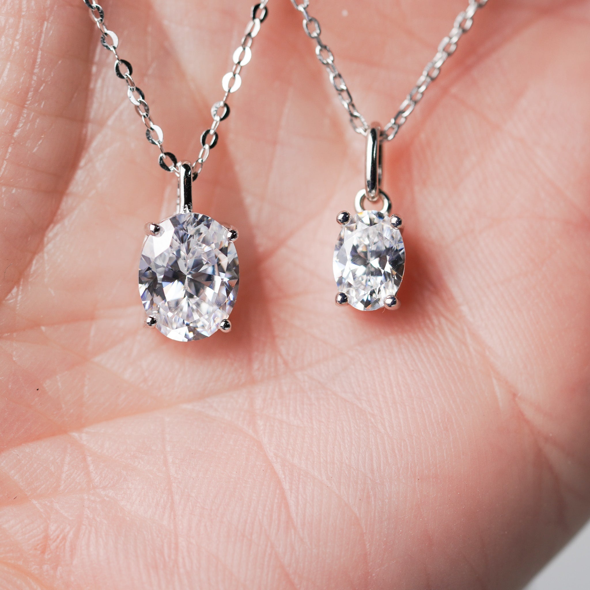 Oval Solitaire Necklace