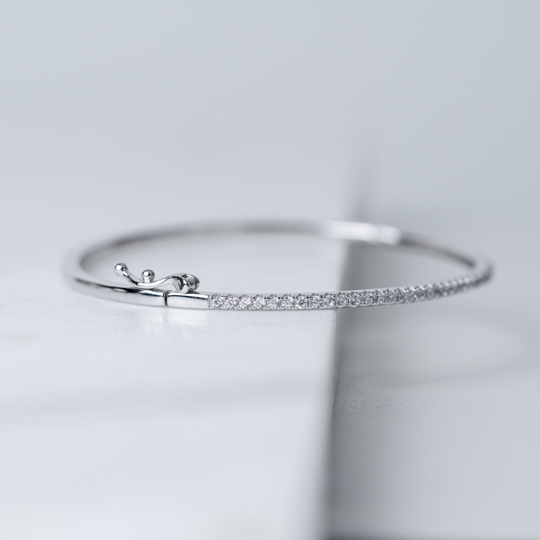 Single Row Bangle Bracelet - 2mm