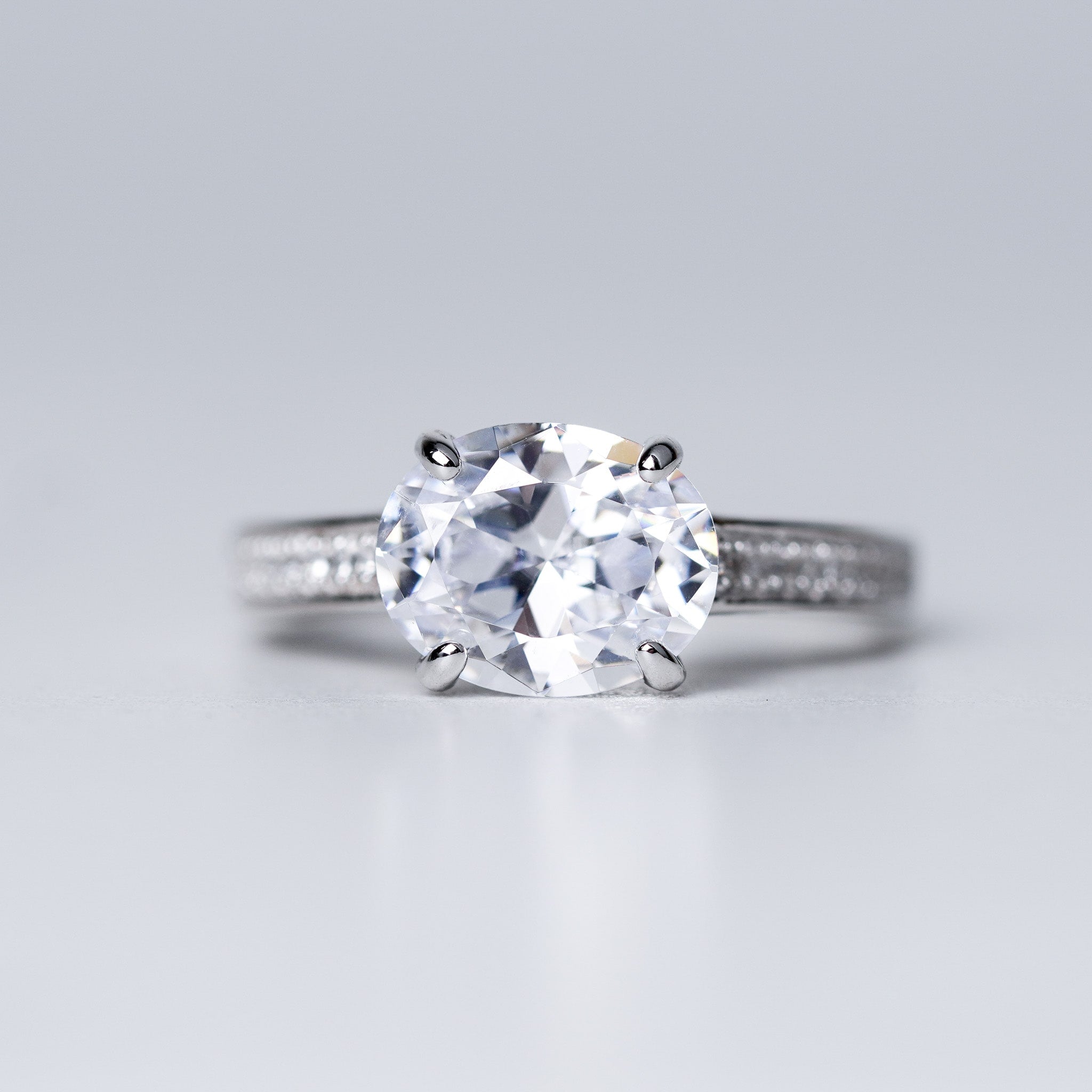 Oval Bling Engagement Ring