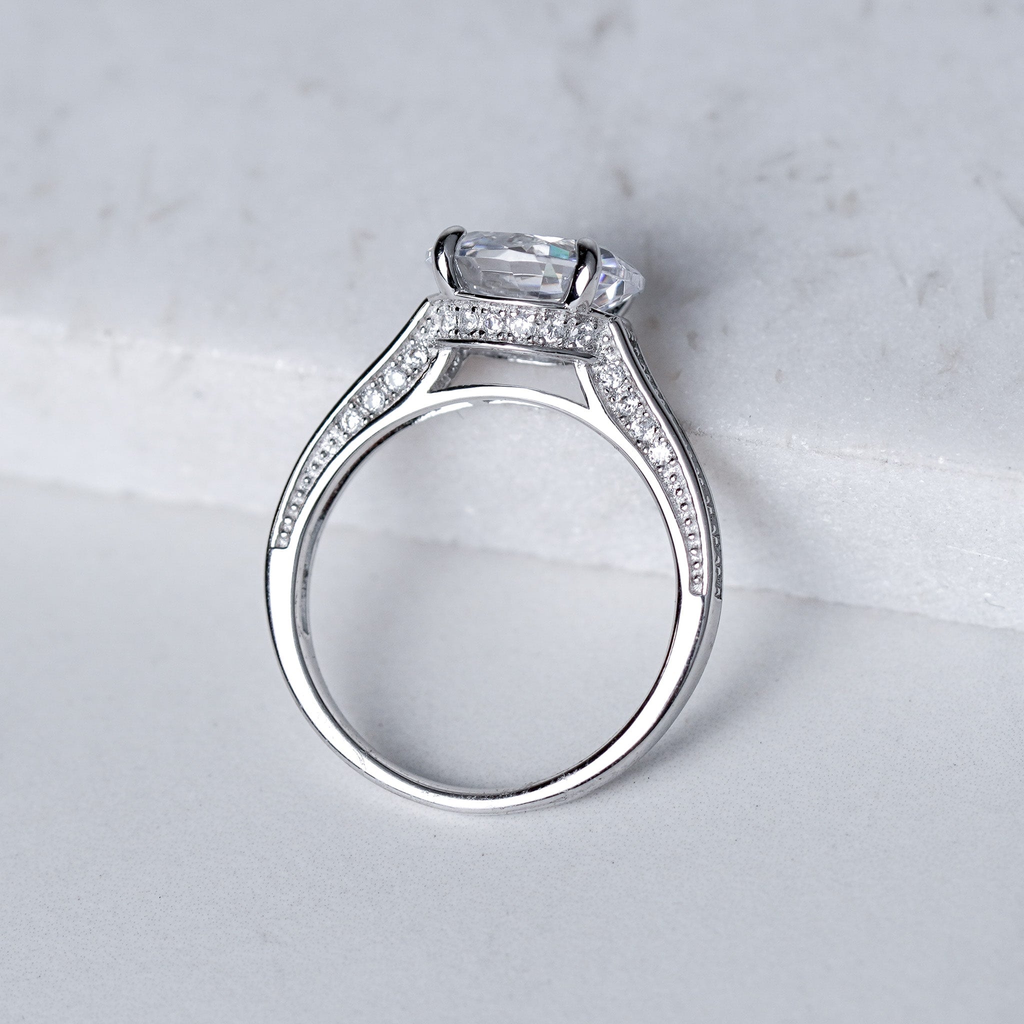 Oval Bling Engagement Ring