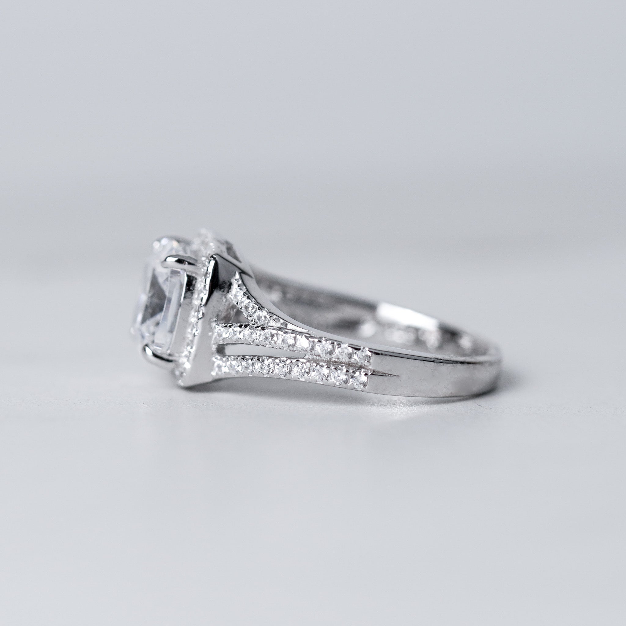 Cushion Cut Halo Ring