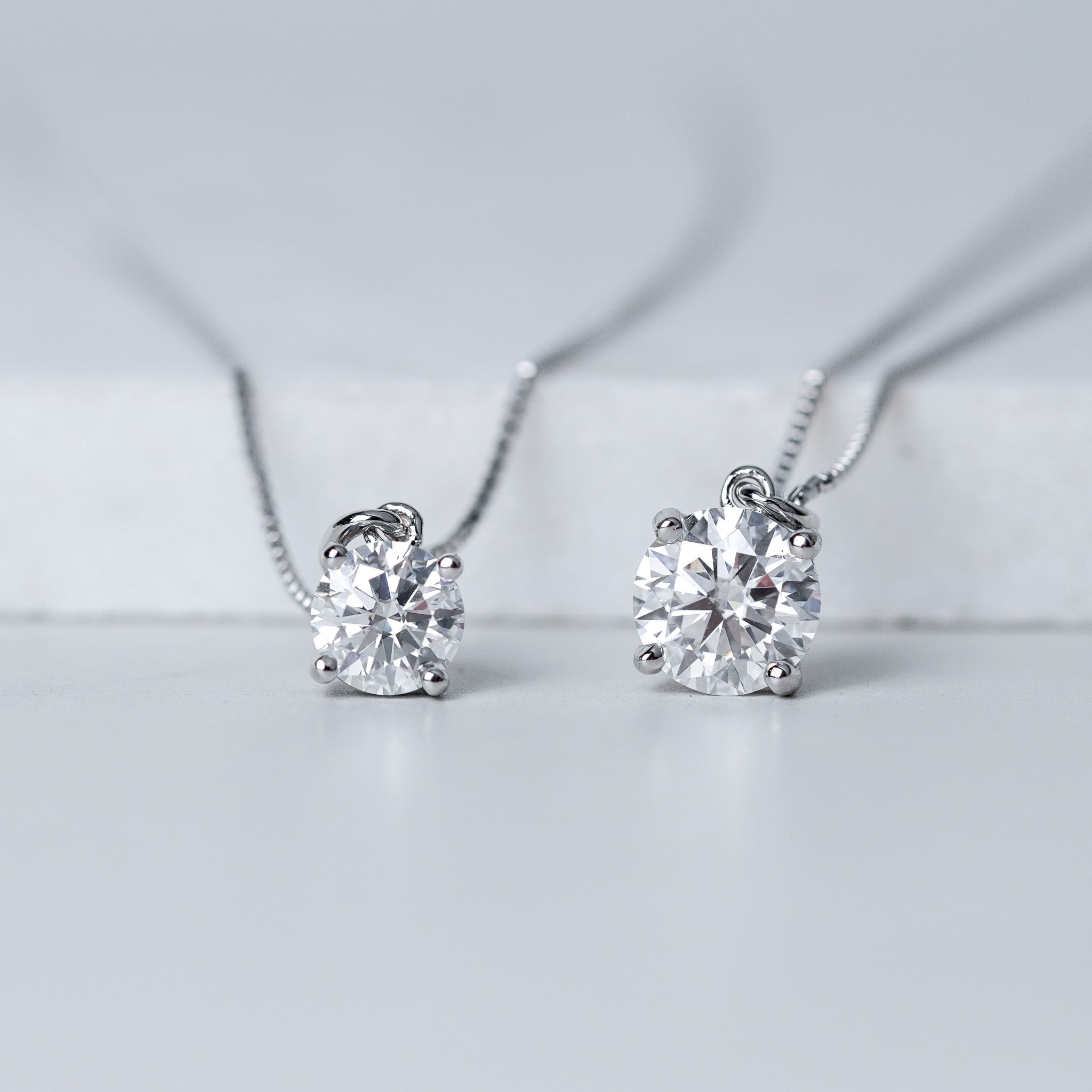 Four Prongs Solitaire Necklace