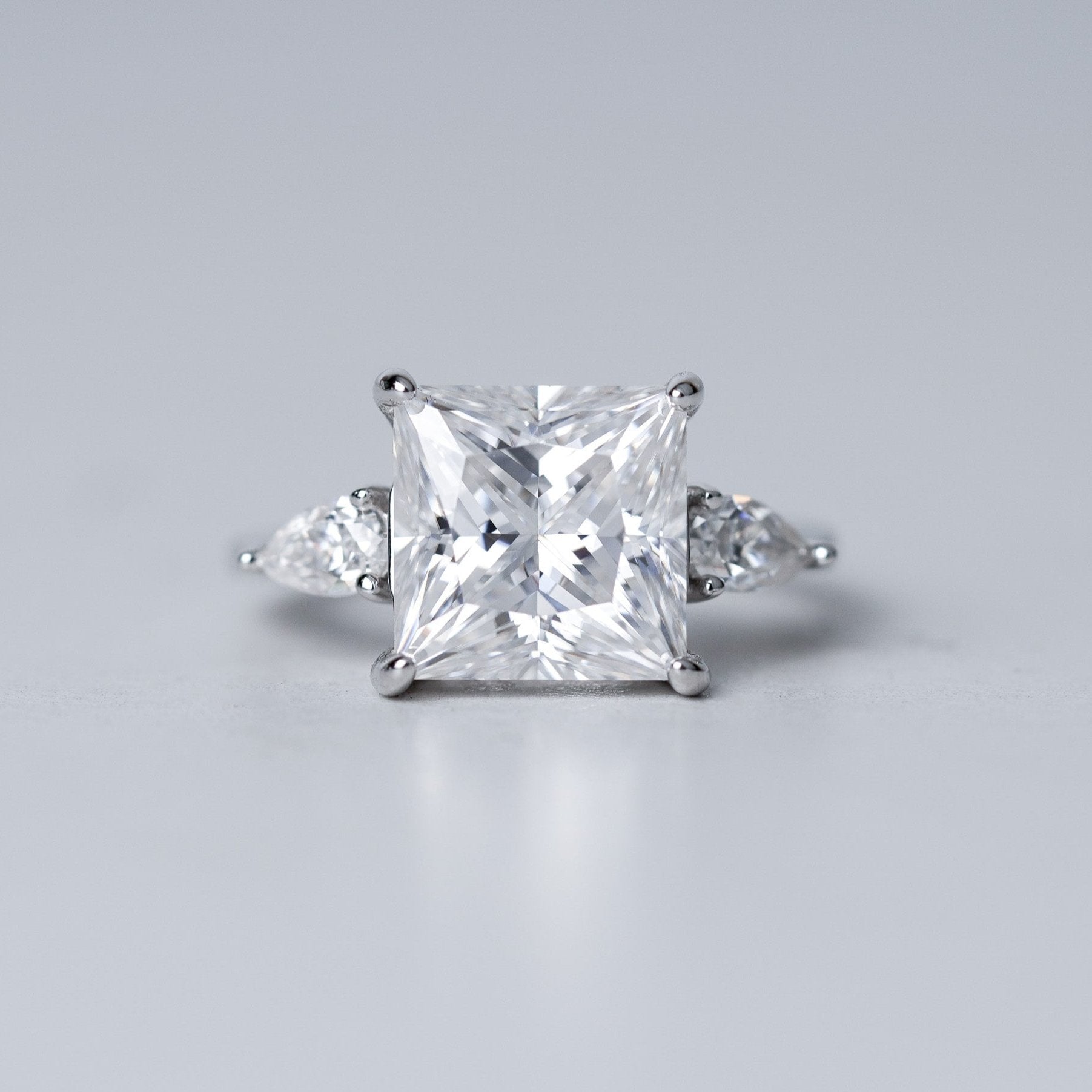 Square Moissanite Princess Ring