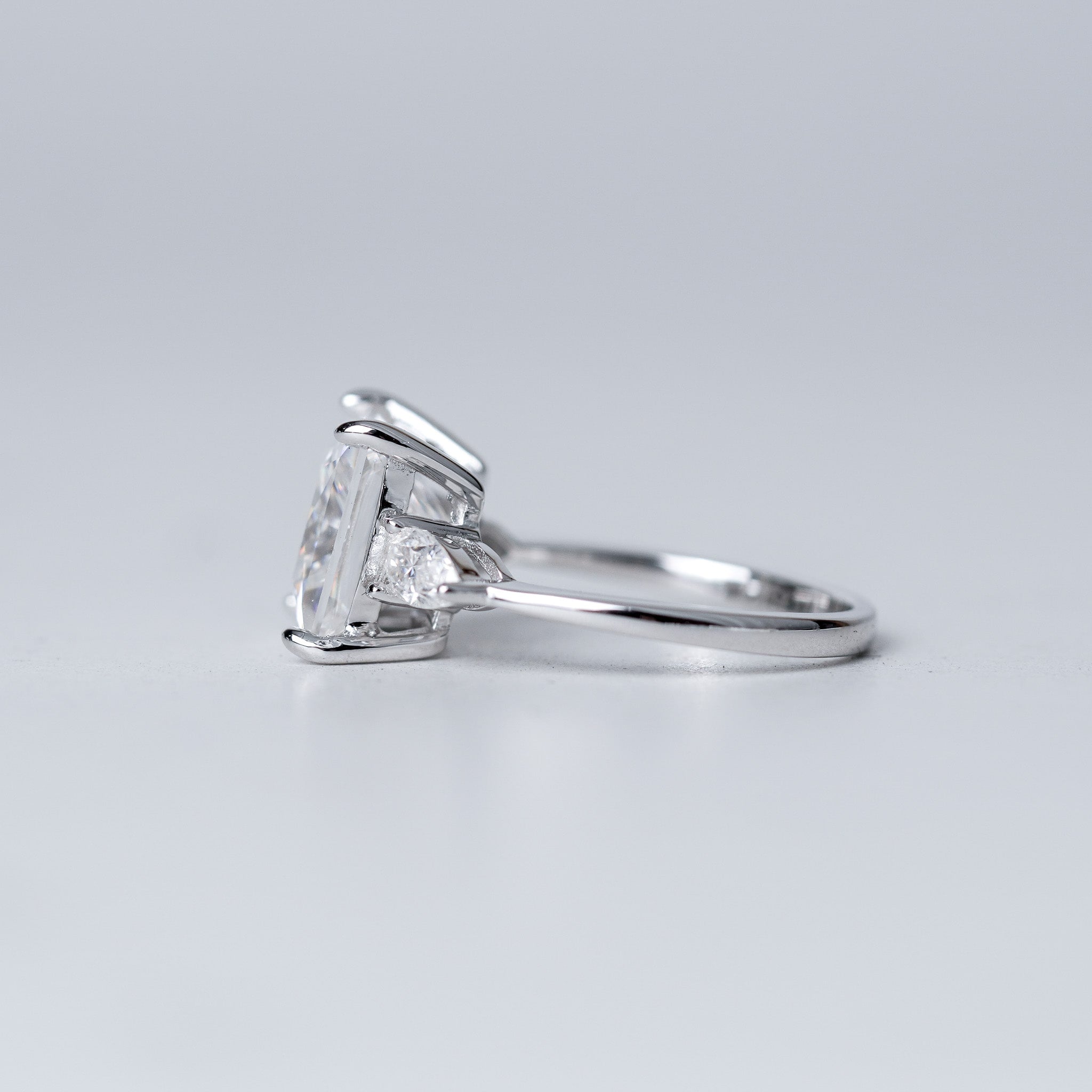 Square Moissanite Princess Ring