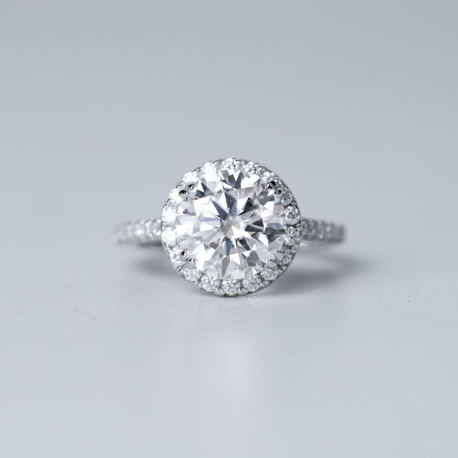 Round Halo Engagement Ring